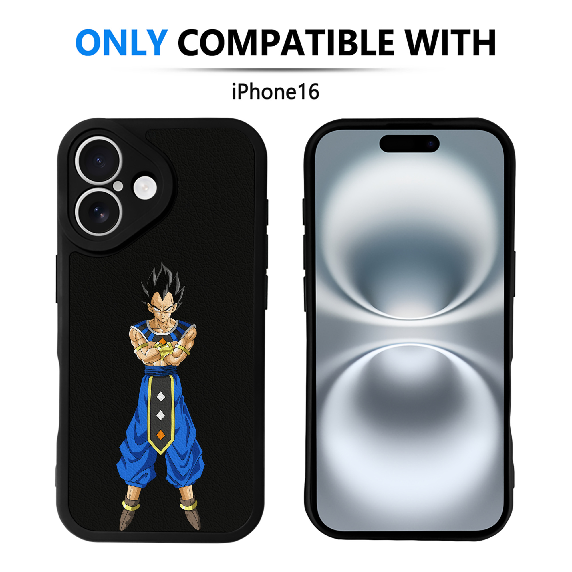 （画像用） ドラゴンボール ベジータ四世（Bejīta Yonsei）DRAGON BALL Vegeta IV 【iPhone 16シリーズ対応】シリコンスマホケース（レザー調） 材質：シリコン